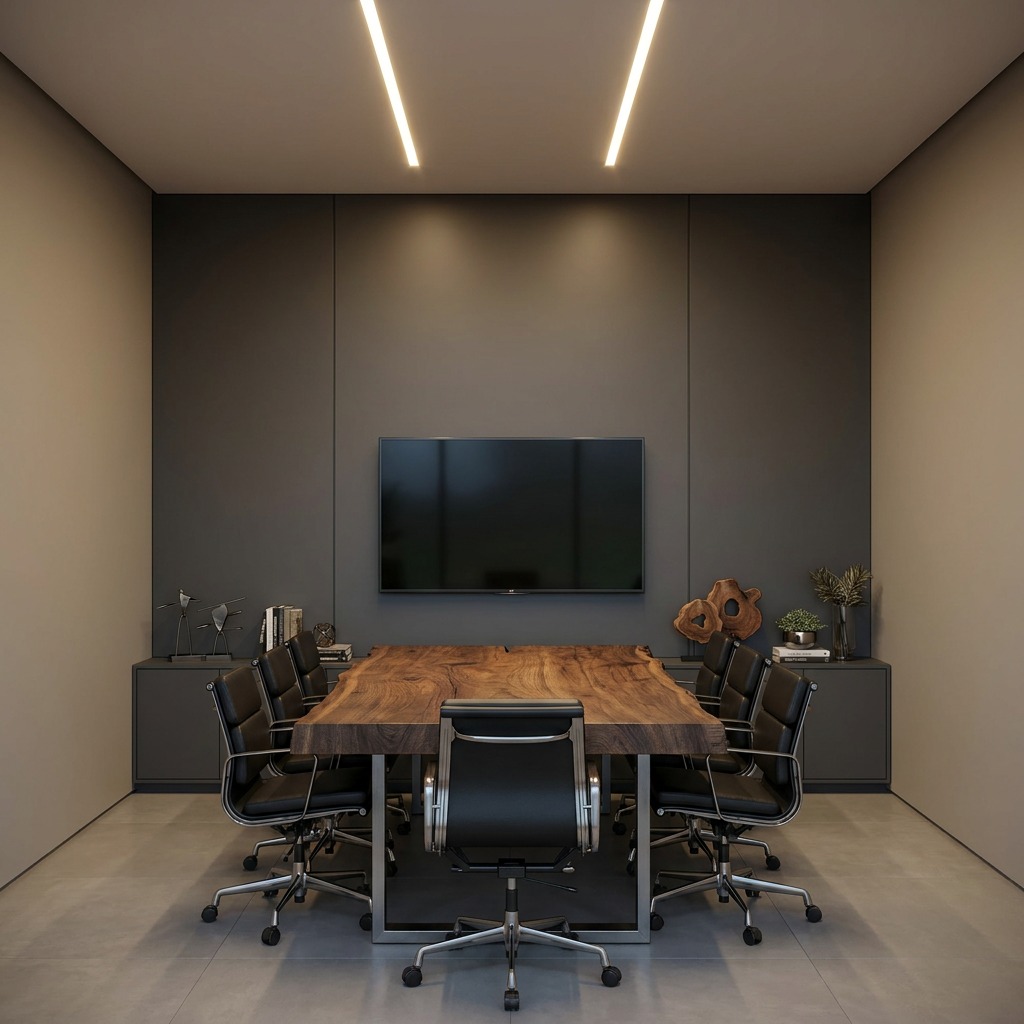 Sala de Reuniões — Corporativo — Nova Mutum, projeto da arquiteta Thaina em Nova Mutum